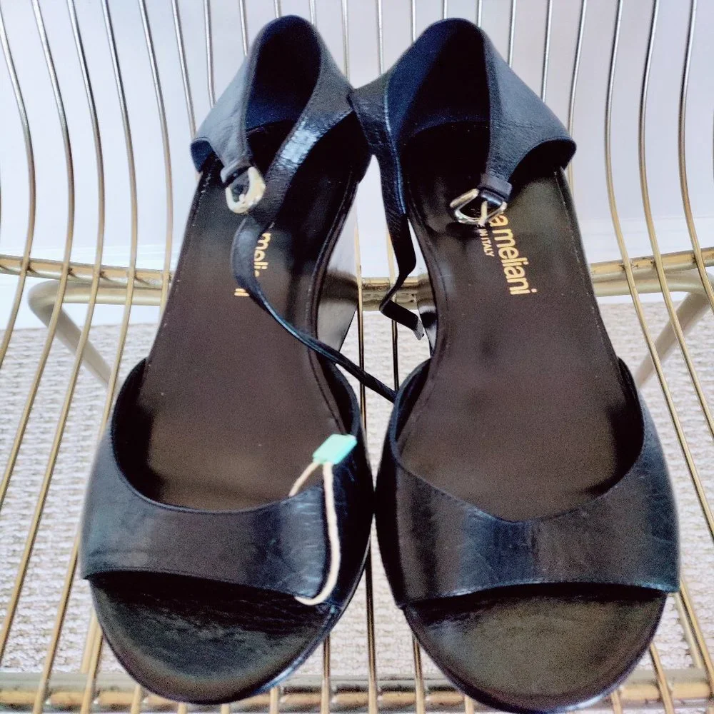 NIB $255‎ Giianna Meliani platform leather sandals. IT  40 US 9